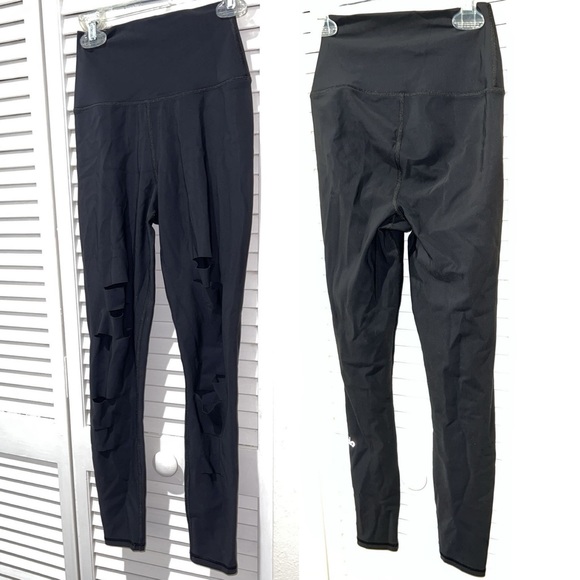 ALO Yoga High-Waist Ripped Warrior Legging size XXS - Picture 14 of 15